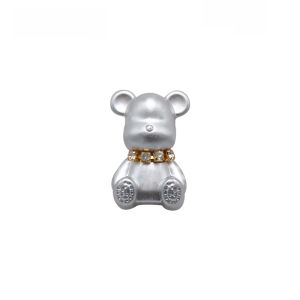 Mkop Hole Shoes Accessories Fancy Shoe Buckle Accessories Silver Gray Bear Rabbit Shoe Ornament Fit Crocs/Cross