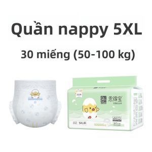 Tã giấy JIHU trẻ em cỡ lớn 5XL thấm hút tốt dùng ban đêm