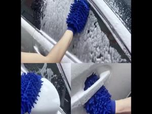 2/4Pcs Microfiber Car Wash Sponge And Cleaning Towel Set Auto Detailing Brushes Washing Gloves Styling Accessories for Car Care