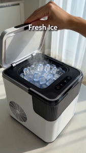 IUIGA 1.5L Portable Ice Maker Machine - 6-Min Fast Ice 12kg/24h Self-Cleaning for Home/Office/Camping