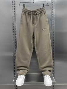 Quần Dài Nam Ống Đứng Thường Ngày Mùa Thu Đông 2024 Phong Cách Mới Quần Dài Thể Thao Màu Trơn Quần Dài Thường Ngày