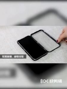 szhaiyu | 360° Full Protection Metal Magnetic Phone Case For IPhone 13 14 15 16 17 Pro Max Plus Double-Sided Glass HD clear Cover
