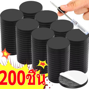 200 ชิ้น แม่เหล็กติดด้วยตนเองแบบสี่เหลี่ยม/กลม / แม่เหล็กติดด้วยตนเองแบบยืดหยุ่น แผ่นแม่เหล็กอ่อน / แม่เหล็กแบบยืดหยุ่นสำหรับงาน DIY ในตู้เย็นในครัวเรือนและสำนักงาน / แผ่นแม่เหล็กยางอ่อน