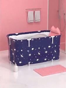 Sincecu Foldable Bathtub for Baby & Adults - Large Thickened PVC Portable Spa Tub with Steam Bath & Insulation