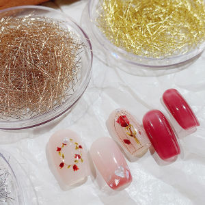 Phụ Kiện Trang Trí Móng Tay Tự Làm: Chỉ Vàng Bạc Chỉ Lụa Kim Tuyến Họa Tiết Nàng Tiên Cá Đá Pha Lê Siêu Nhỏ Bằng Nhựa Dùng Cho Thiết Kế Móng