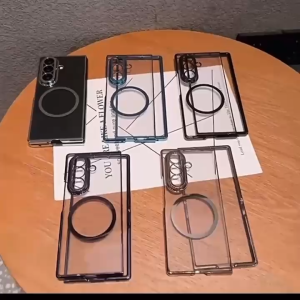 CASING CLEAR CHROME MAGNETIC FOR SAMSUNG Z FOLD 3 / Z FOLD 4 / Z FOLD 5 / Z FOLD 6 / Z FOLD 7 CASE TRANSPARANT MAGSAFE