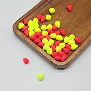 Topranc 50Pcs Floating Beads Eye-catching Beans Floating Beads Collision Ultra-light Foam EVA Fishing Accessories