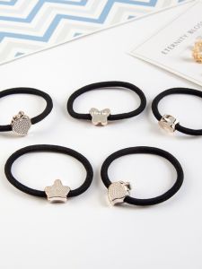 Dây Buộc Tóc Hình Bướm Màu Đen Đơn Giản Cho Phụ Nữ Dây Buộc Tóc Bằng Cao Su Dây Buộc Tóc Phong Cách Hàn Quốc Dây Buộc Tóc Thời Trang Mới Ra Mắt