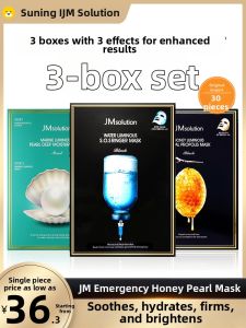 JMsolution 123 Pearl Honey Trilogy Hydrating Brightening Skin Tone Improving Dark Spot Reducing Pore Size Hydrating Face Mask