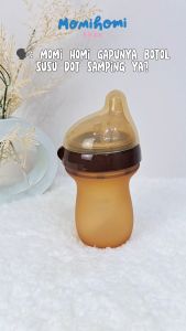 Momi Homi  Botol Dot 3009  Premium Botol Dot Silikon 150ml  Botol Susu Bayi  Wide Neck Silicone Food Grade Tahan Panas  Anti colic Sudah BPA FREE Memiliki Dot Silikon Gepeng