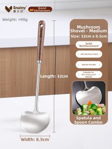 Snainy | 304 Stainless Steel Food Grade Mushroom-shaped Shovel for Frying