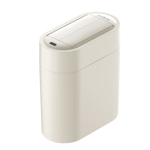 Smart Sensor Trash Can Narrow Gap Double Door Bedroom Bathroom Home Use Automatic Bag Dispensing ABS PP Elliptical Shape 11L Capacity