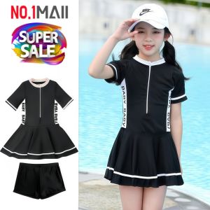 ชุดว่ายน้ำเเฟชั่นสีดำ สำหรับเด็กผู้หญิงที่อายุ3-7ขวบ มีซับใน น่ารัก ประเภทกระโปรง ขนาดก่อนยืด รอบอก20 นิ้ว รอบเอว20 นิ้ว ยาว21 นิ้ว พร้อมส่ง