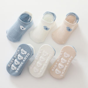 3Pairs/Set Baby Floor Socks Summer Thin Style Infant Toddler Anti-slip Socks Cute Cartoon Boneless Childrens Short Socks 0-5Yrs