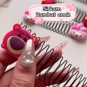 Sirkam Rambut Anak Bando Sisir Kawat Karakter Kartun Kids Hair Wire Comb Cartoon