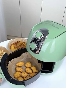 กระดาษรองหม้อทอด แบบใช้แล้วทิ้ง (แพ็ค 50/100ชิ้น) กระดาษรองอบ แผ่นกระดาษรองหม้อทอดไร้น้ำมัน ซับมัน