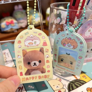 Cute Pencil Spoon Card Holder Star Chaser ID Photo Pendant Lovely Keychain Decoration for Students Couples Cultural Supplies