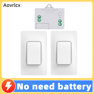 Aovrlcx Kinetic Wireless Switch RF433 Self-Powered Push Button Wall Panels Remote Controller Light Switch Waterproof Wall Switch