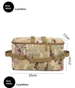 Outdoor Camping Gas Tank Storage Bag Large Capacity Ground Nail Tool Bag Gas Canister Picnic Cookware Utensils Kit Bag