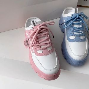 Q116 รูปลักษณ์ รองเท้าผ้าใบผู้หญิง รองเท้าแฟชั่น รองเท้าผ้าใบเปิดส้น รองเท้าน่ารัก ไซส์ 36-44 สไตล์ใหม่ ดีไซน์เปรี้ยวจี๊ด