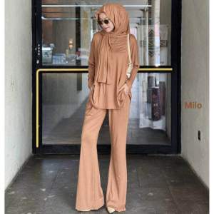 Dira one set setelan pakaian summer wanita/setelan baju bahan jersey premium adem jumbo viral kekinian model terbaru 2024 M L XL