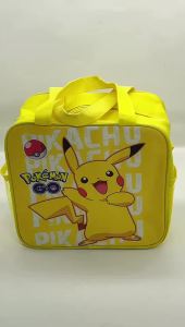 Takara Tomy | Pikachu Insulated Lunch Bag Portable Lunch Box Foldable Insulated Wallet Perfect for Picnicking in Offices and Schools