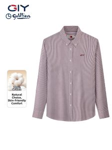 GYgoldlion | Cotton Easy Match Womens Shirt Striped Turn-Down Collar