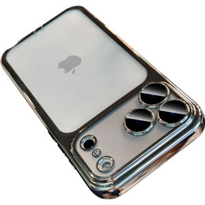 DAIMANG | Dustproof Anti-shock Full-wrap iPhone 17 Pro Case Silver Soft Silicone with Lens Protector