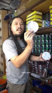 amplas bulat Velcro ampelas tempel 4 inchi 1box isi 100 hamplas tempel