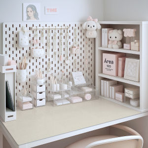 Cream White Table Mat Ins Style Adjustable Pure Color Leather Pad Desktop Renovation Book Desk Atmosphere Good Things Tablecloth