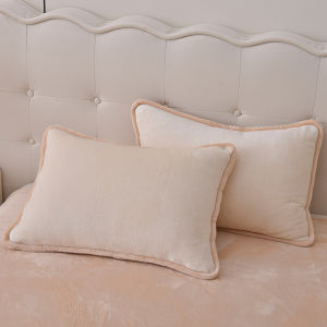 Tấm Lót Gối Dày Bằng Vải Nhung Bò Màu Sữa Một Chiếc Cho Nam Tấm Lót Gối Mùa Thu Đông 48cmx74cm Tấm Lót Gối Bên Trong