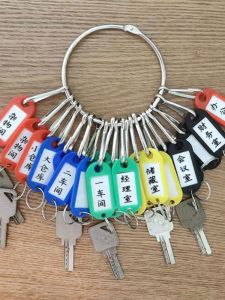 Key Ring Holder Tag Key Management Tool Key Disk with Marked Tags Key Classification Keychain Metal Material Creative Gift