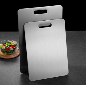 Stainless Steel Cutting Board  One-piece Molding  Easy to Remove Smell  Double-sided Use  Has Antibacterial Effect