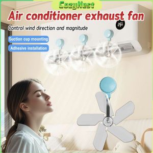 C.N Air Vent Deflector Adjustable Angles Air Conditioner Exhaust Fan 1Pc