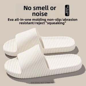 MONLEYTA | Mens Summer Indoor Home Bathroom Silent Anti-Slip EVA Slippers Odorless Footwear Comfortable Lightweight Slip-On Sandals