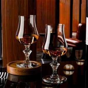 1pcs Whiskey Glass Luxury Snifter Tasting Tumbler for Bourbon Scotch Cognac Elegant Clear Wine Glasses for Bar & Home Gift