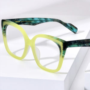 HEPIDEM Acetate Glasses Frame Women 2025 New Oversize Big Frames Cat Eye Eyeglasses Female Fashion Famous Brand Designer Cateye Spectacles Optical Eyewear 9353