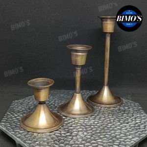 Tempat Lilin Kuningan Antik Motif Polos NO 1 2 3 Wadah Lilin Aromaterapi