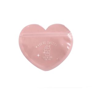 (10 Pcs) Plastik Ziplock Bentuk Hati | Kemasan Ziplock Karakter Hati | Ziplock Souvenir Hampers | Aksesories Bag