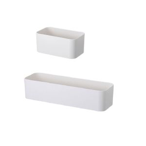 Wall Mounted Organizer Makeup Table Storage Box Shelf Adhesive Hanger kitchen Bathroom Storage Rack Drawer Organizer Container