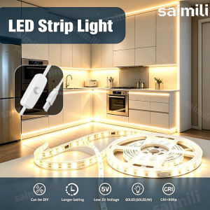 5V USB LED Strip SMD 2835 with Button Switch Kitchen TV Backlight Cuttable Flexible LED Tape Ribbon Under Cabinet Light