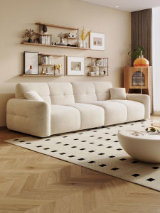 French Cream Style Fabric Sofa for Small Living Spaces