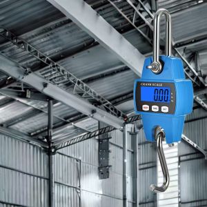 Digital Weighing Scale Hook 300kg Blue Orange Mini Digital Scale for Fishing Luggage Travel Weighting Steelyard Hanging Electronic Hook Scale Kitchen Weight