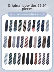 Handmade Casual Striped Pattern Tie Mens Fashion JK Uniform Accessory Heart Quake Brand Summer Collection Bow Tie