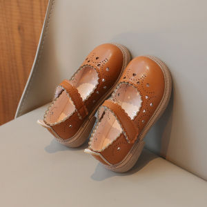 Princess Style Anti-Slip Soft Bottom Spring Summer Childrens Shoes for Girls Cute Hollow out Design Daily Wear Comfortable