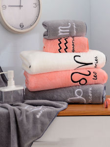 Khăn Tắm Nhung San Hô Mềm Thấm Hút Khăn Tắm Vải Polyester 70*140cm 280g Khăn Tắm Thấm Hút Ẩm Chất Lượng Hàng Hóa