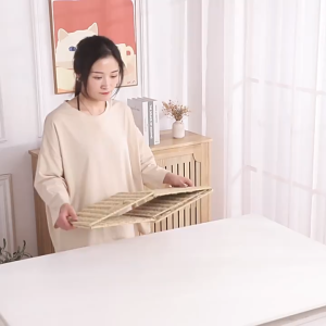 Classy Home Decor Hand Woven Rattan Basket Foldable Storage Box Organizer Hamper for Laundry Clothes