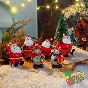 Creative Snowman Santa Claus Desktop Christmas Decoration Small Ornaments Mini Christmas Scene Layout Shooting Props