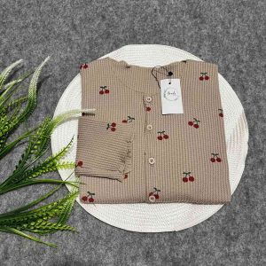 Cardigan printing lengan panjang wanita zaynra