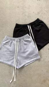 Nhập LAZFASHION88 giảm 20% đơn 149k - Quần Short Nỉ DAPPERANDMORE Embroidered Logo Thêu Logo 100% Cotton 450GSM - Grey